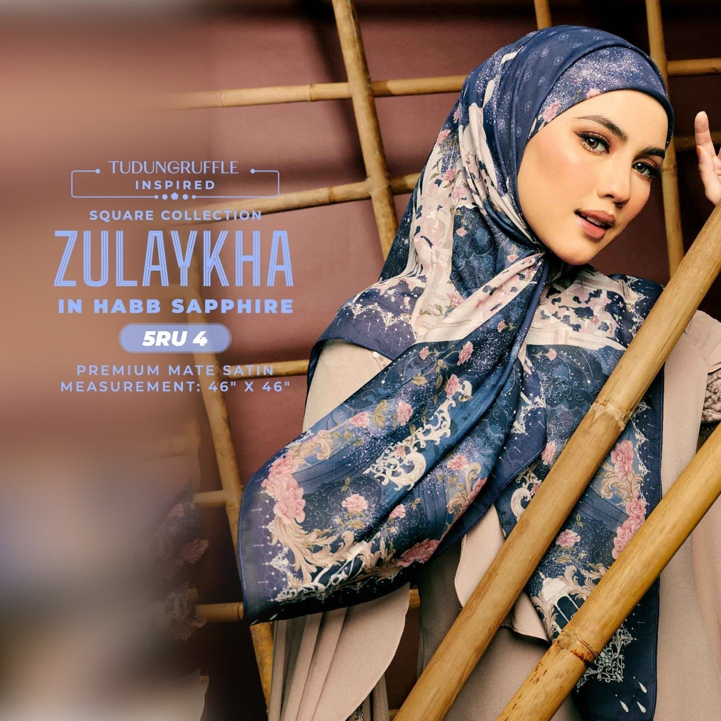 Tudung Ruffle Inspired Zulaykha Square Collection (5RU)