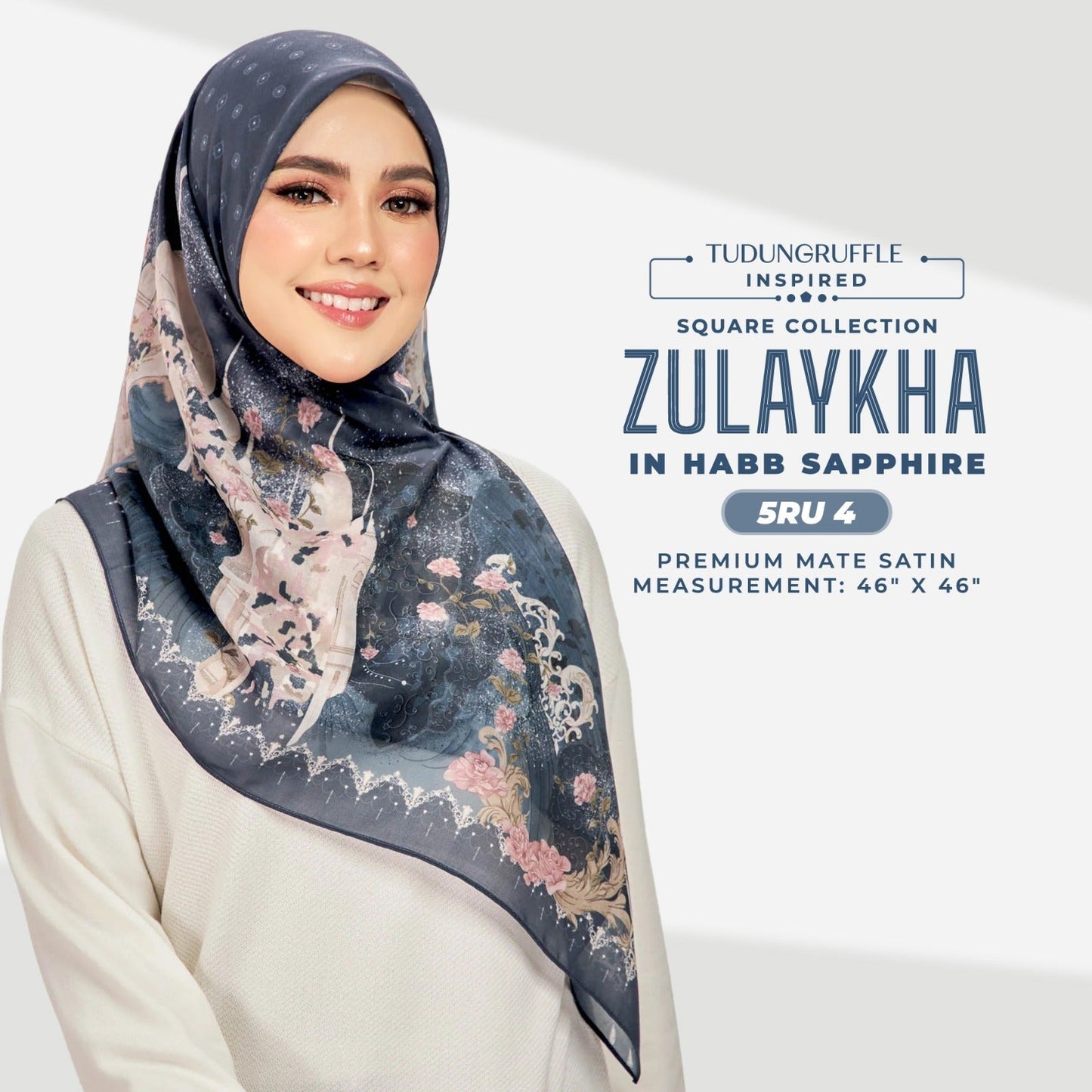 Tudung Ruffle Inspired Zulaykha Square Collection (5RU)