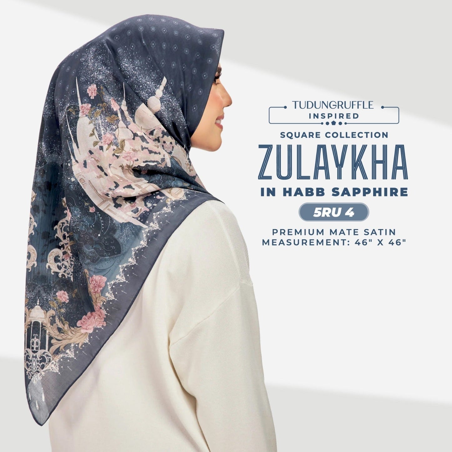 Tudung Ruffle Inspired Zulaykha Square Collection (5RU)