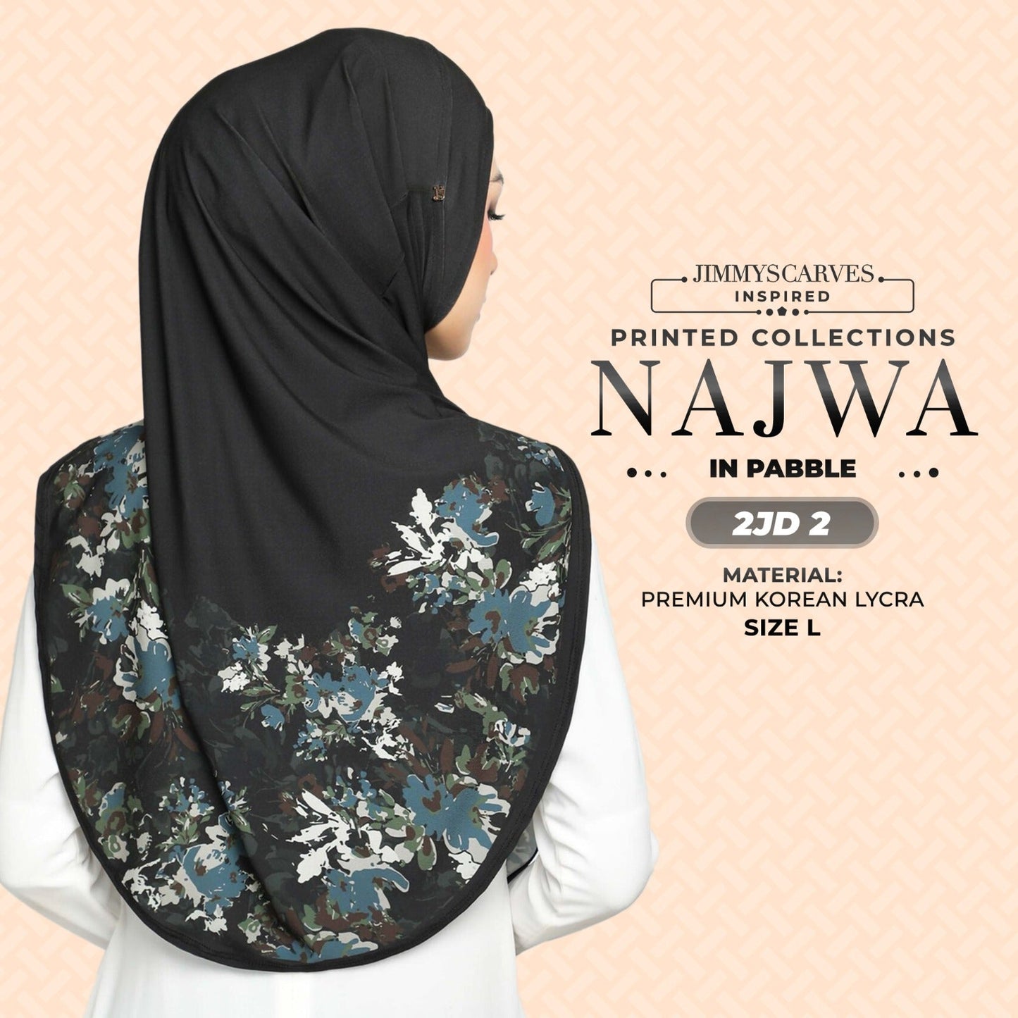Jimmy Scarves Inspired Najwa Printed Instant Sarung Collection (2JD)