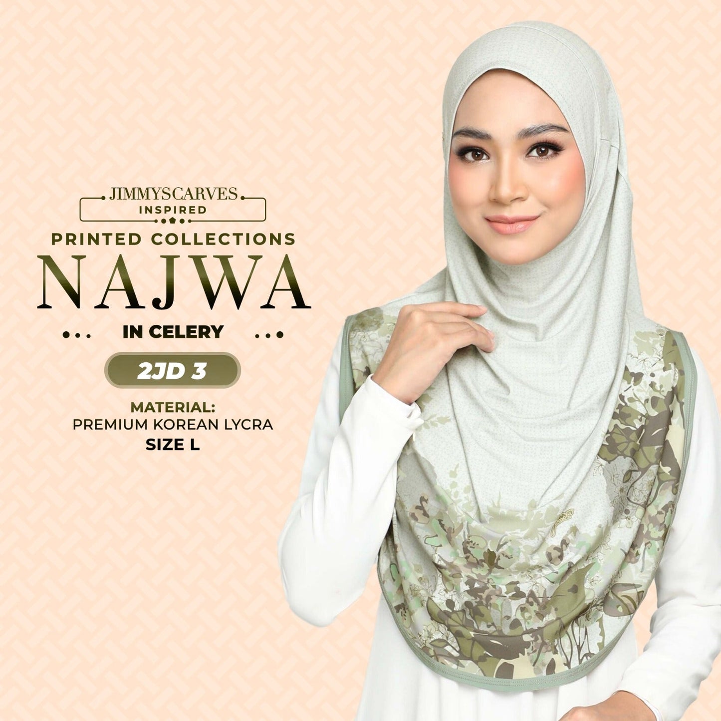 Jimmy Scarves Inspired Najwa Printed Instant Sarung Collection (2JD)