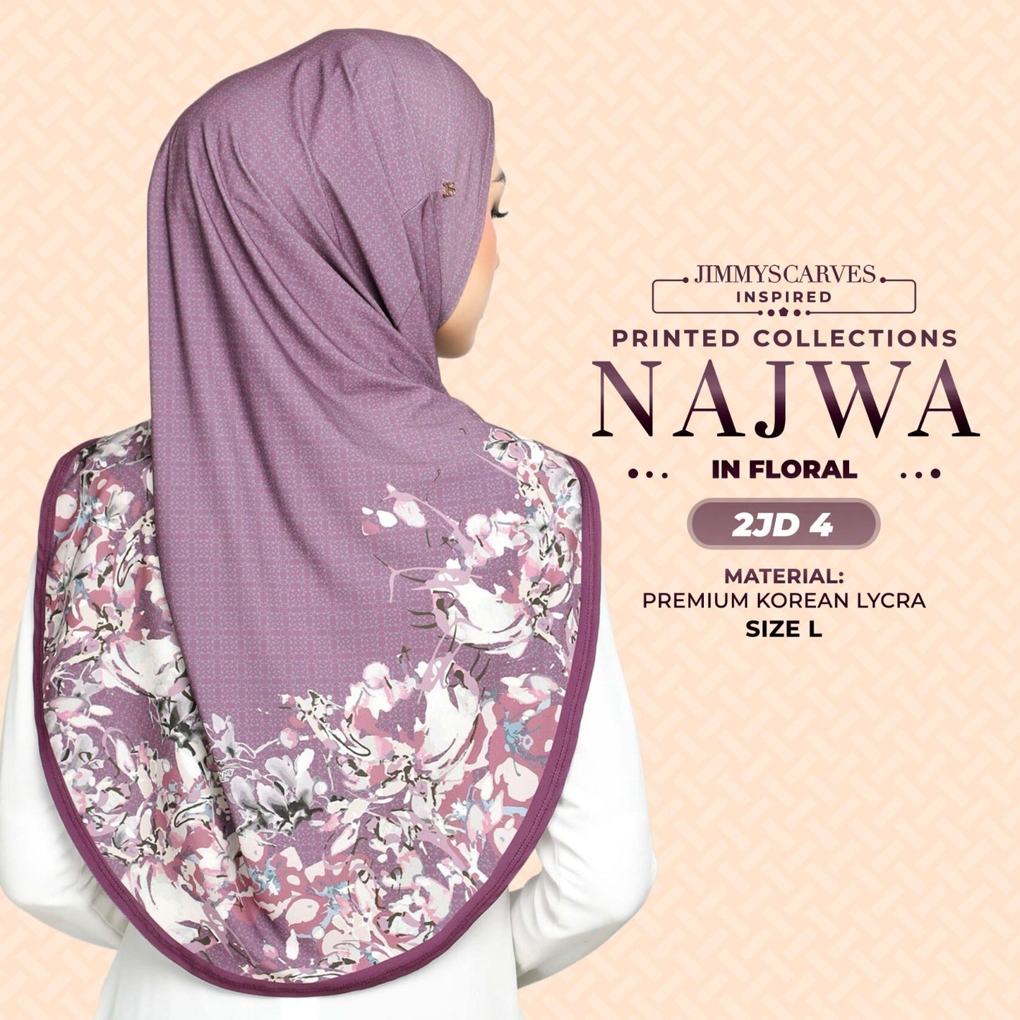 Jimmy Scarves Inspired Najwa Printed Instant Sarung Collection (2JD)