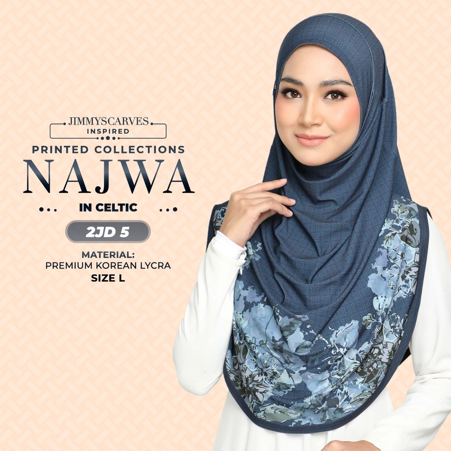 Jimmy Scarves Inspired Najwa Printed Instant Sarung Collection (2JD)