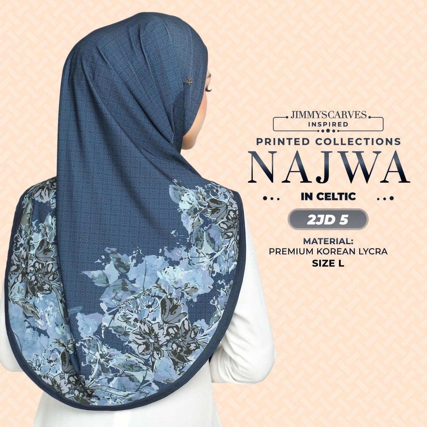 Jimmy Scarves Inspired Najwa Printed Instant Sarung Collection (2JD)