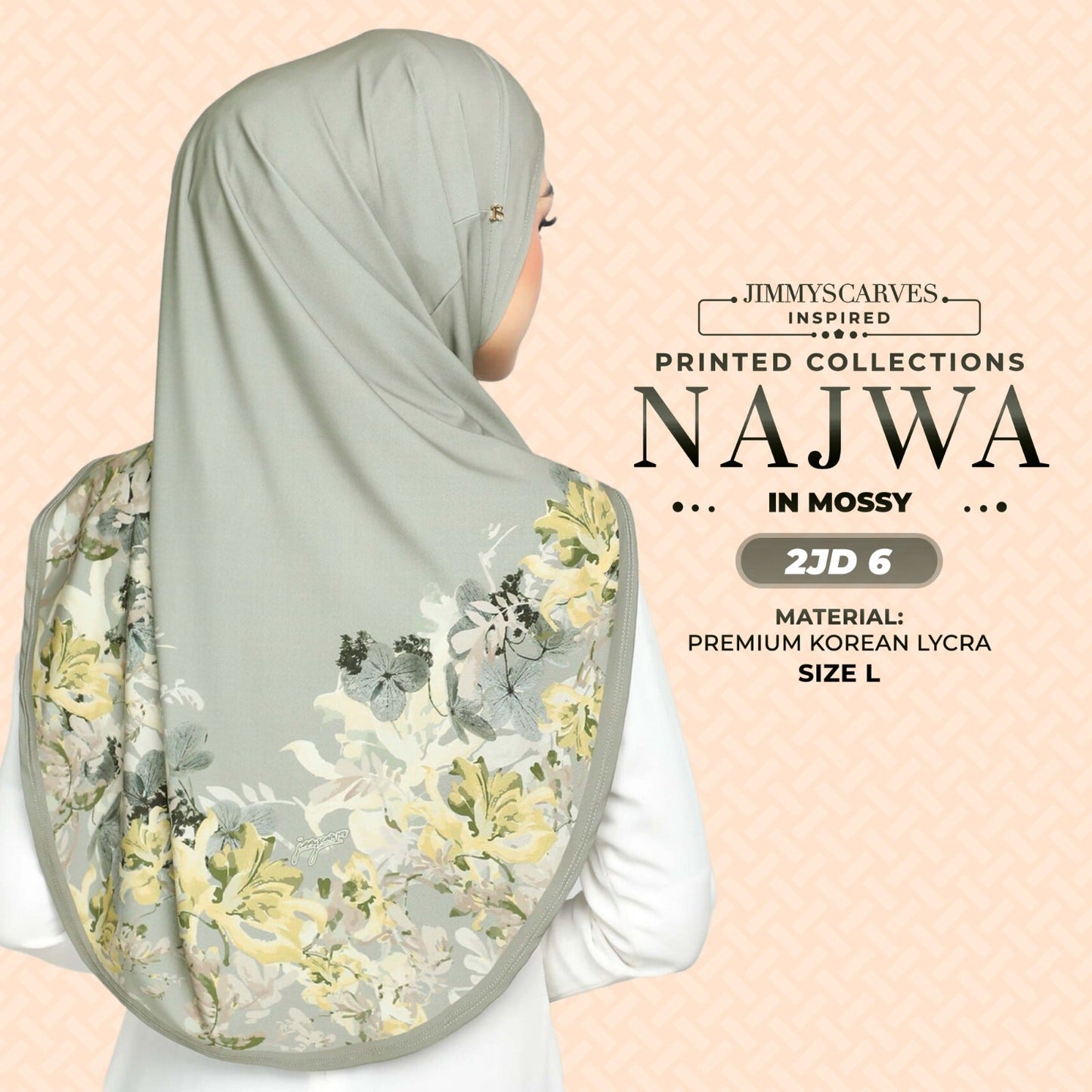 Jimmy Scarves Inspired Najwa Printed Instant Sarung Collection (2JD)