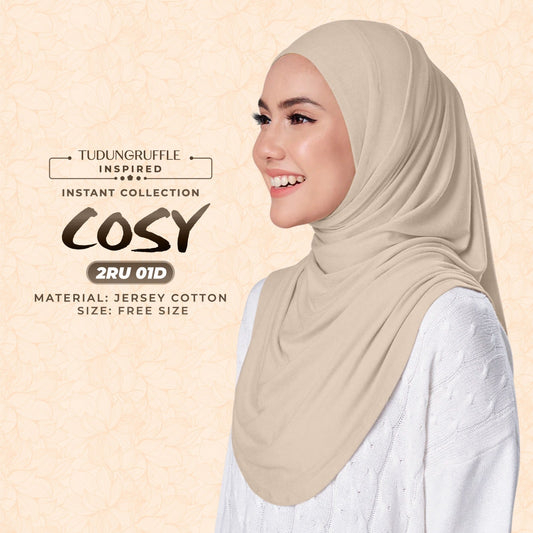 Tudung Ruffle COSY Semi Instant Plain Sarong Collection (2RU)