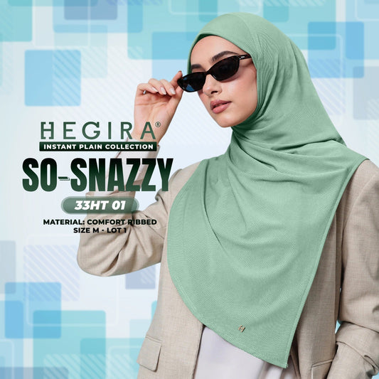 Hegira Hijab Inspired SO-SNAZZY Instant Plain Collection (33HT)