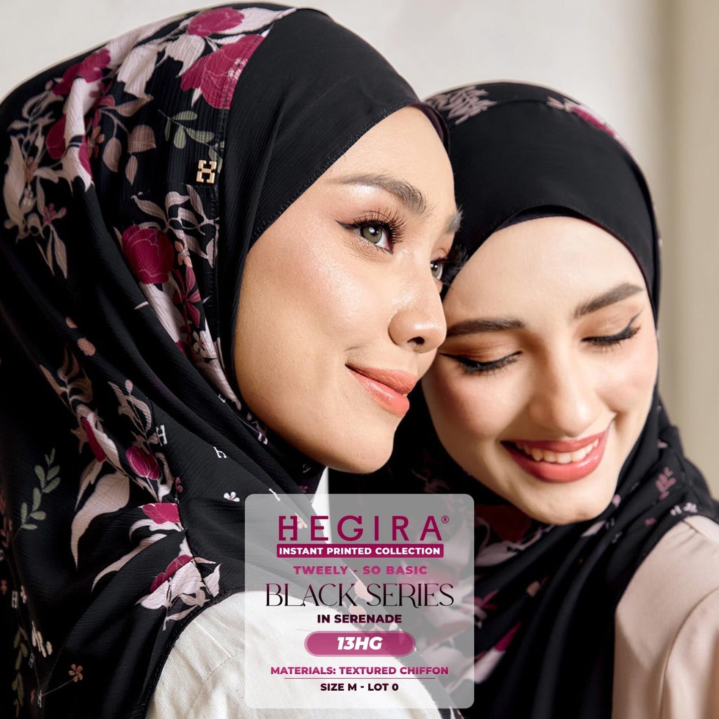 Hegira Hijab Inspired Tweely-So Basic Black Series Instant Collection (8-14HG)