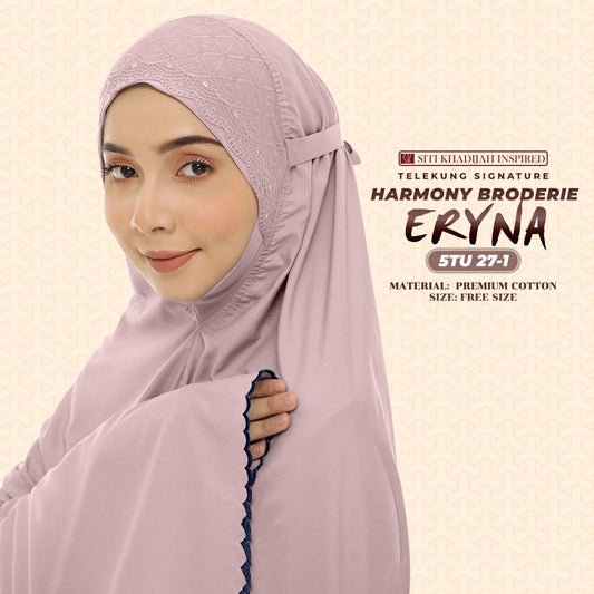 Telekung Inspired SK Harmony Broderie Eryna Collection Free Woven bag (5TU)