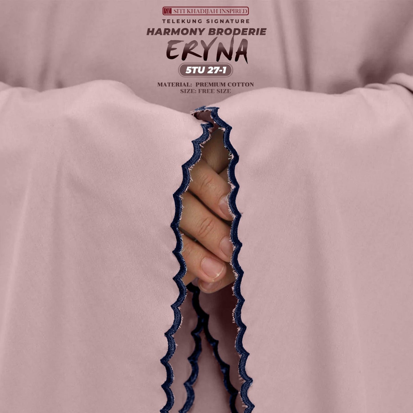 Telekung Inspired SK Harmony Broderie Eryna Collection Free Woven bag (5TU)
