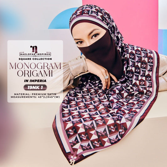 Naelofar Inspired Monogram Origami Square Collection (19NK)