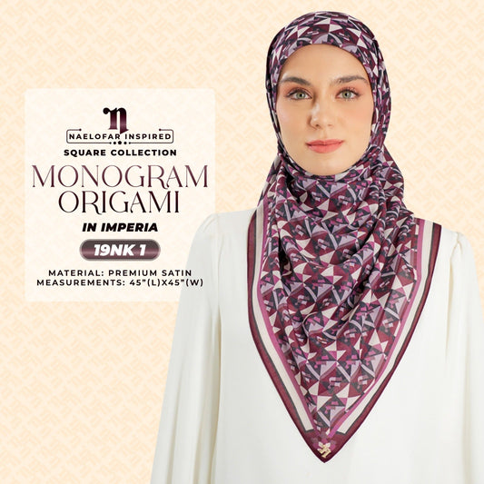 Naelofar Inspired Monogram Origami Square Collection (19NK)