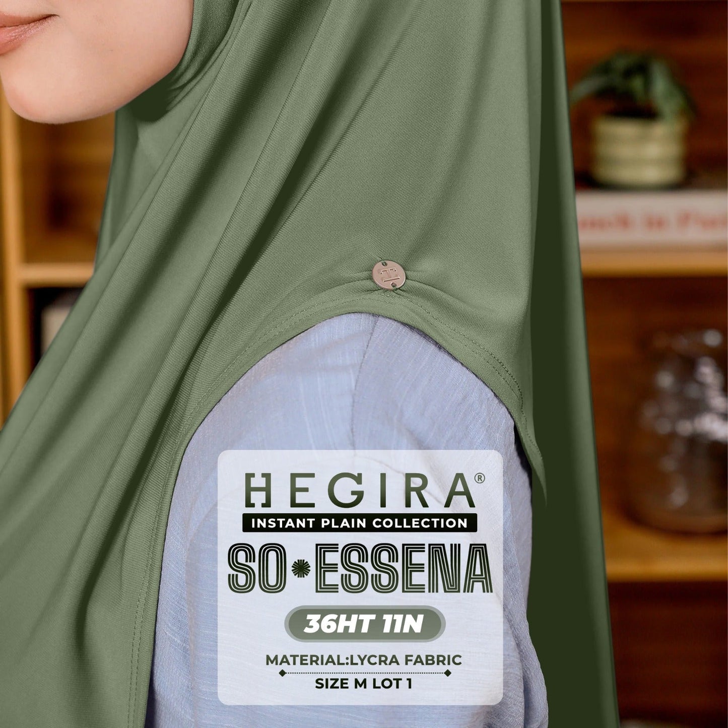 Hegira Hijab Inspired SO-Essena Instant Plain Collection (36HT)