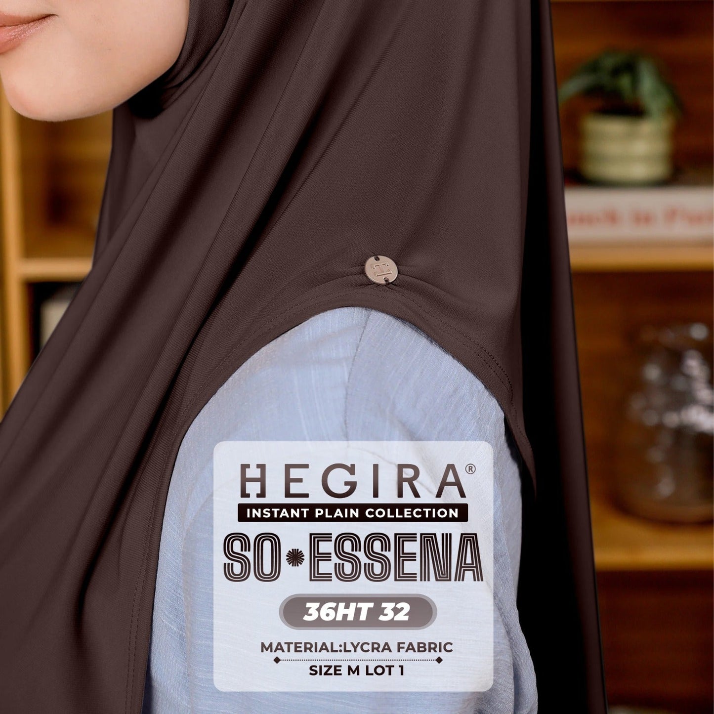 Hegira Hijab Inspired SO-Essena Instant Plain Collection (36HT)
