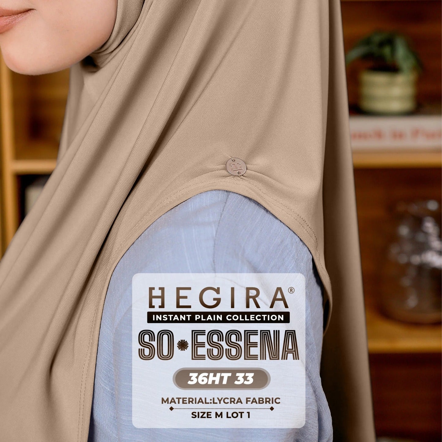 Hegira Hijab Inspired SO-Essena Instant Plain Collection (36HT)