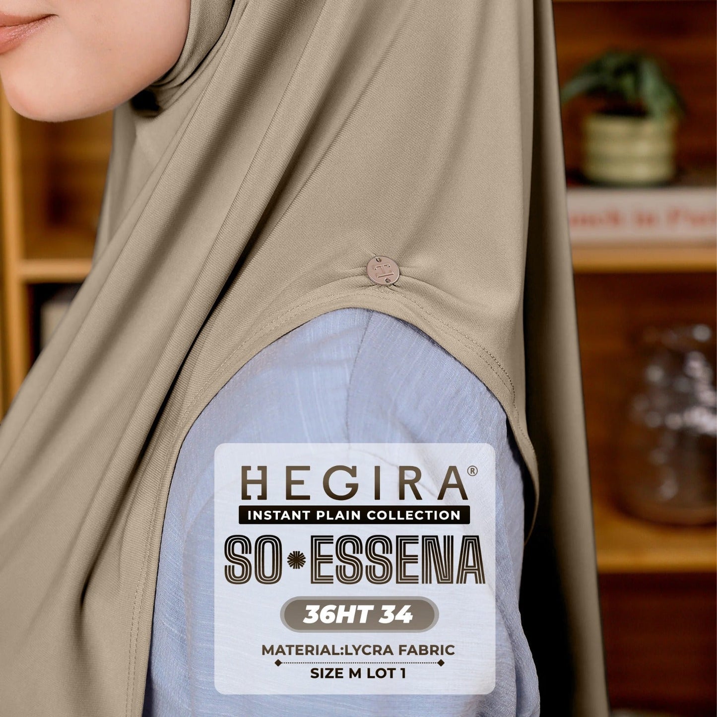 Hegira Hijab Inspired SO-Essena Instant Plain Collection (36HT)