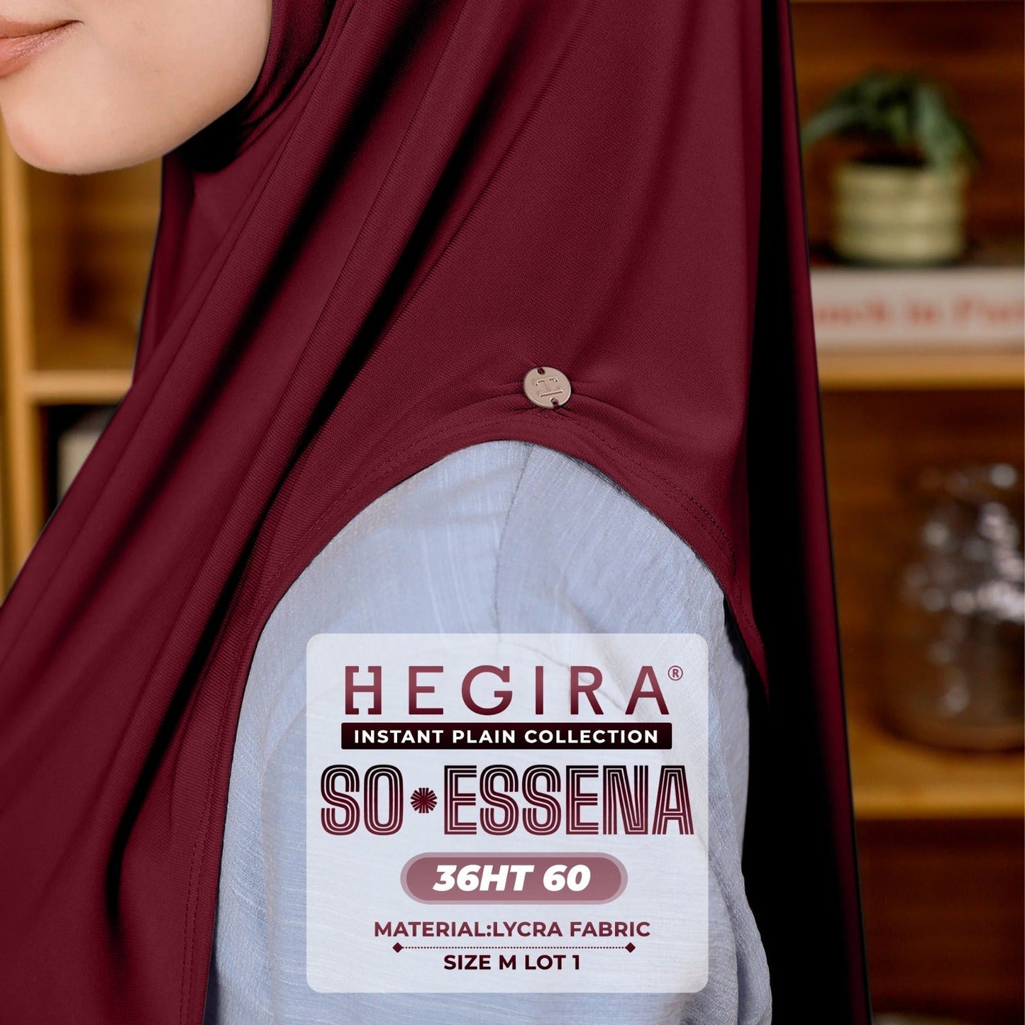 Hegira Hijab Inspired SO-Essena Instant Plain Collection (36HT)
