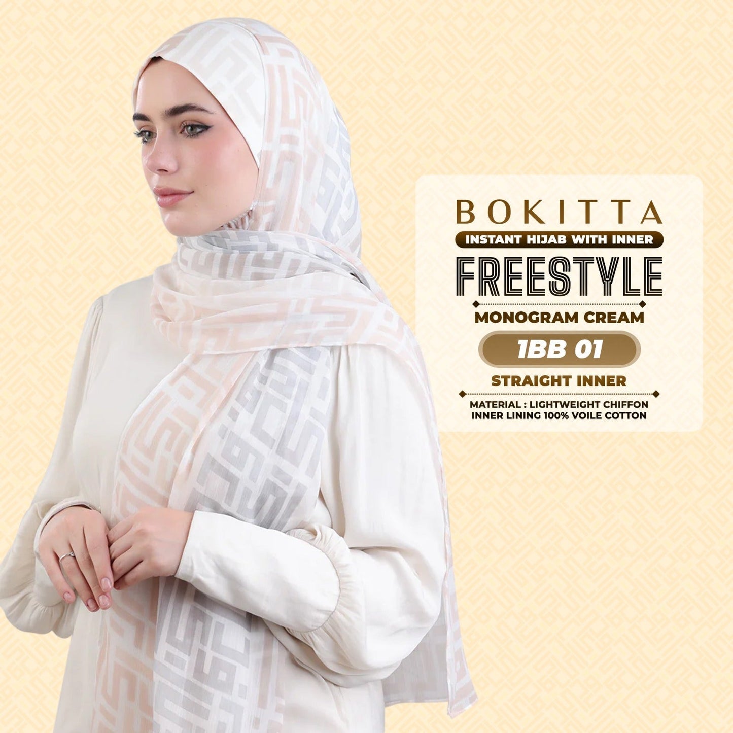 Bokitta Inspired Monogram Freestyle Straight Inner Collection - Free Box (1BB)