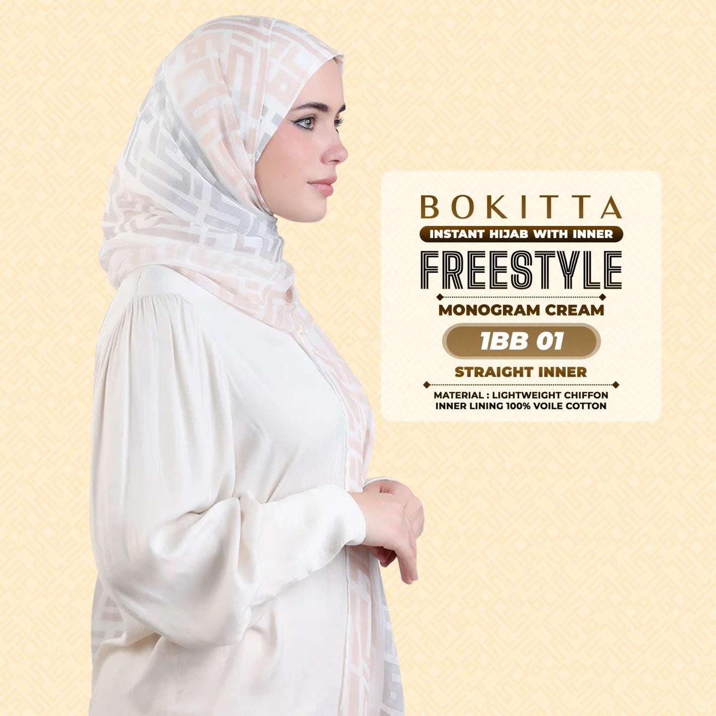 Bokitta Inspired Monogram Freestyle Straight Inner Collection - Free Box (1BB)
