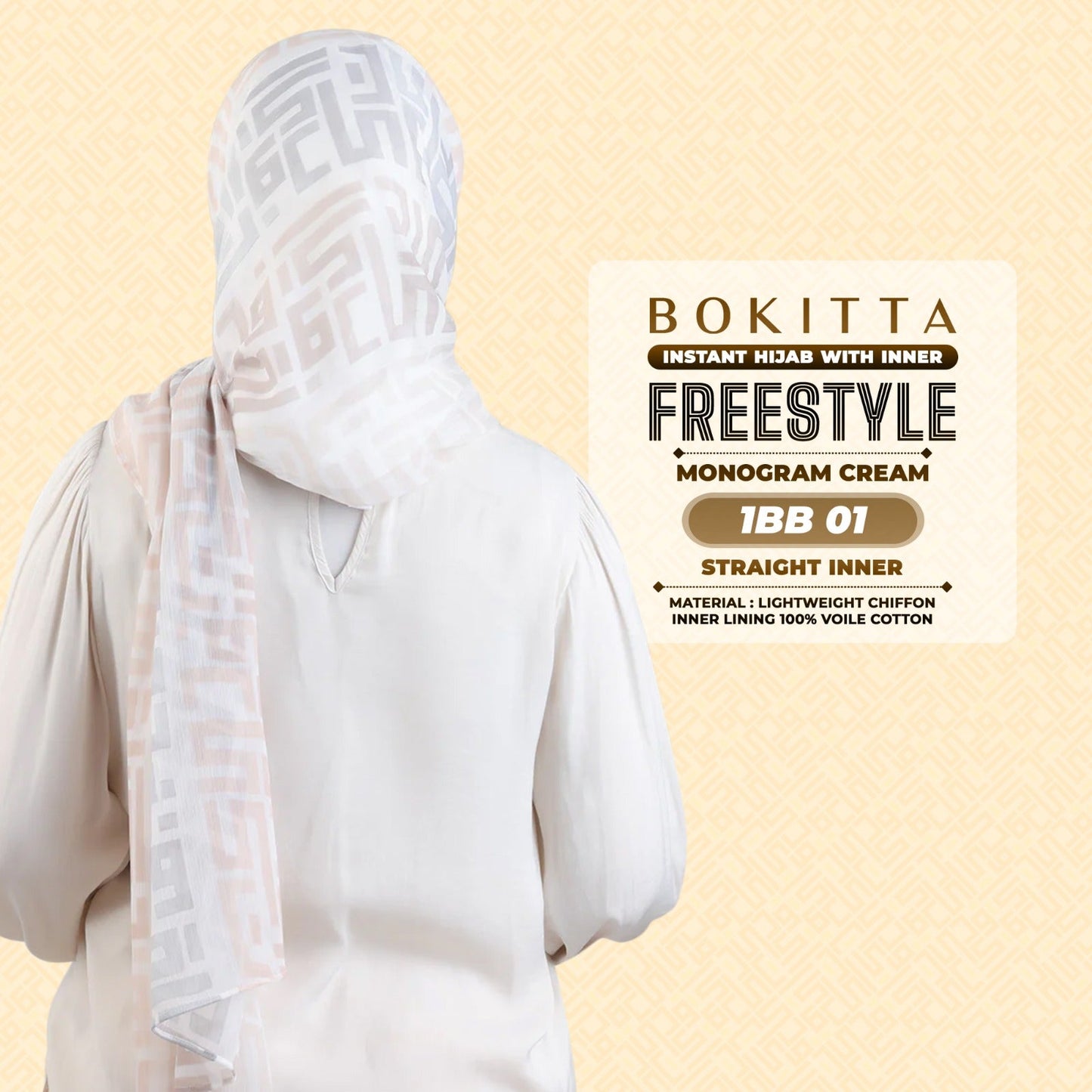 Bokitta Inspired Monogram Freestyle Straight Inner Collection - Free Box (1BB)