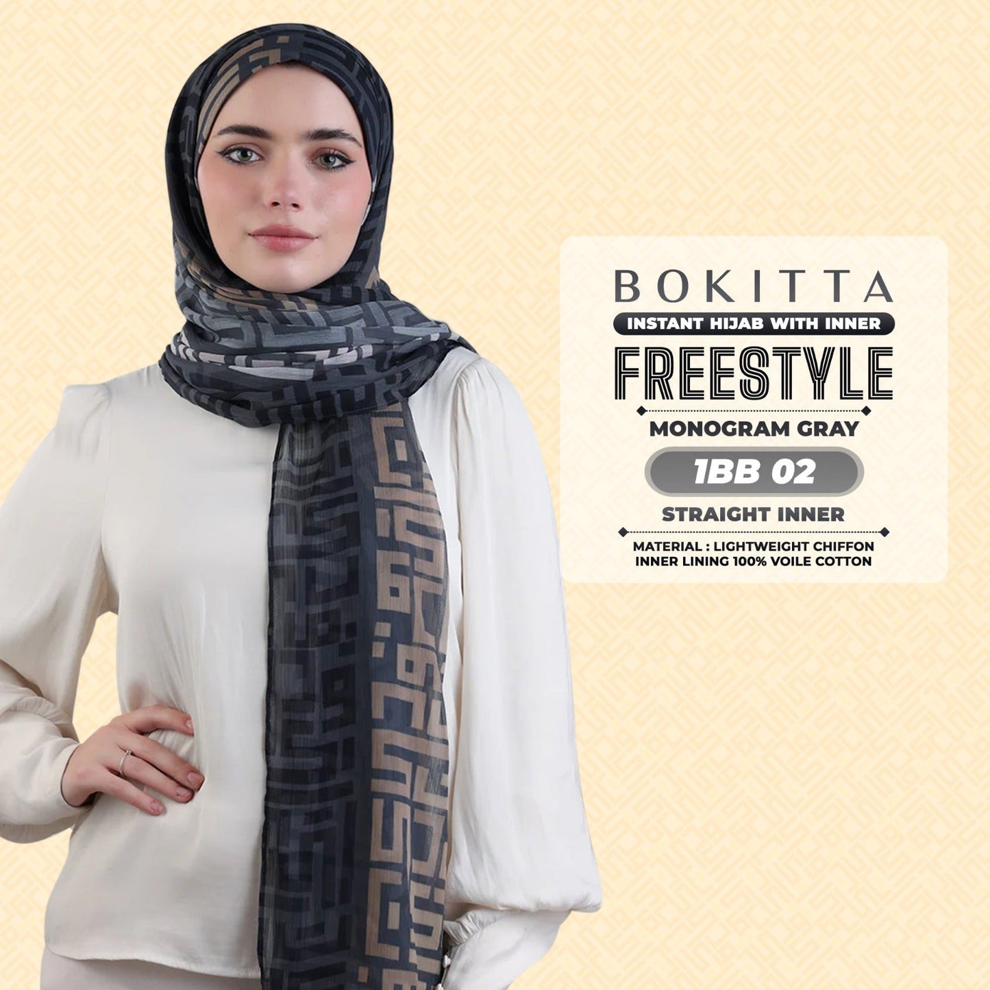 Bokitta Inspired Monogram Freestyle Straight Inner Collection - Free Box (1BB)