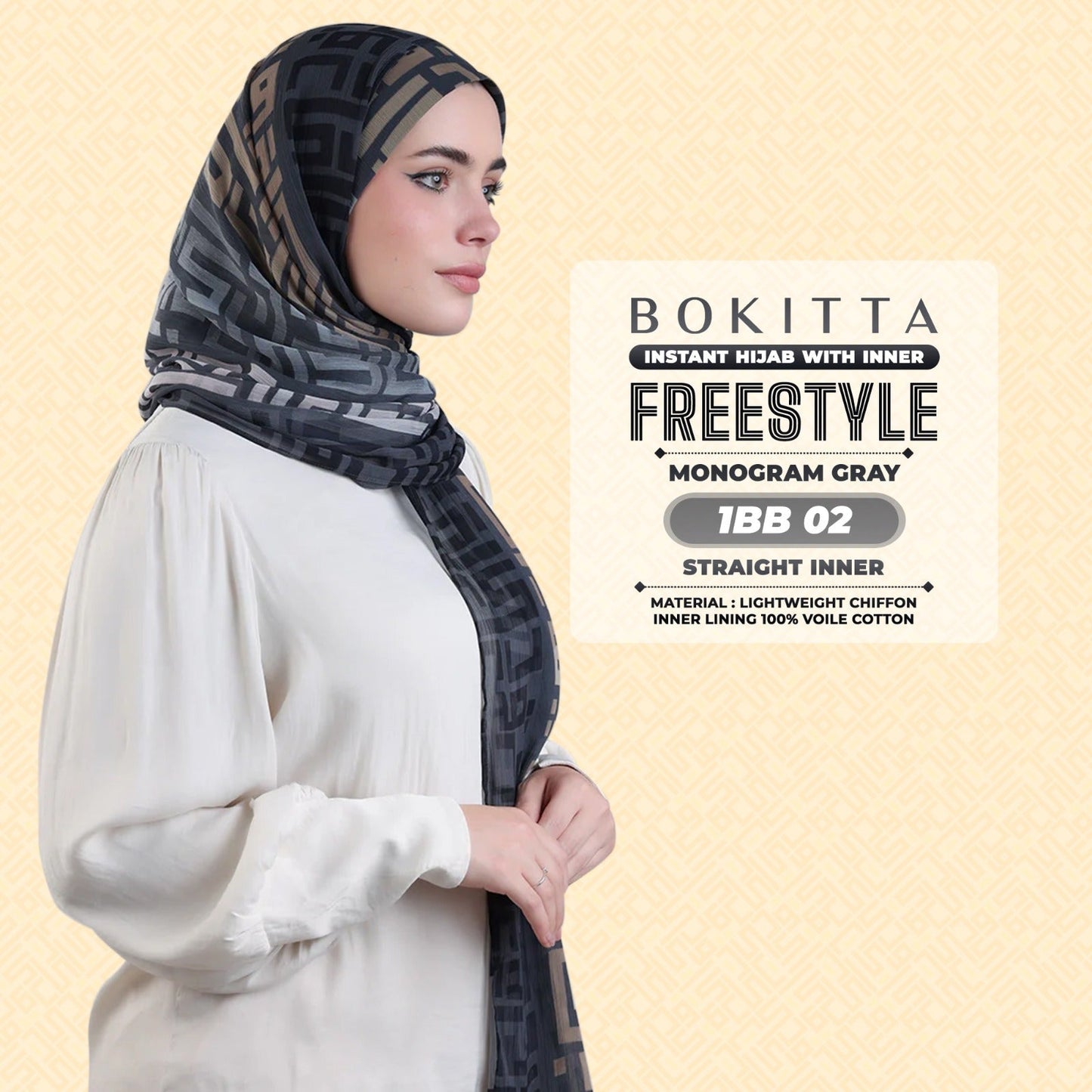 Bokitta Inspired Monogram Freestyle Straight Inner Collection - Free Box (1BB)