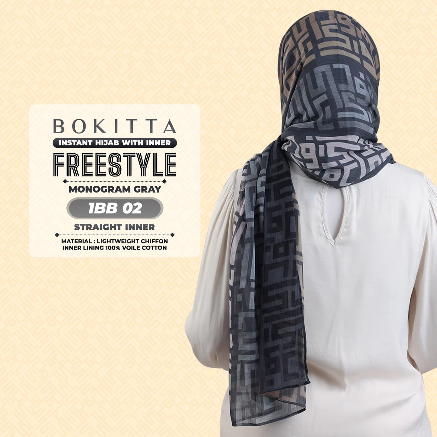 Bokitta Inspired Monogram Freestyle Straight Inner Collection - Free Box (1BB)