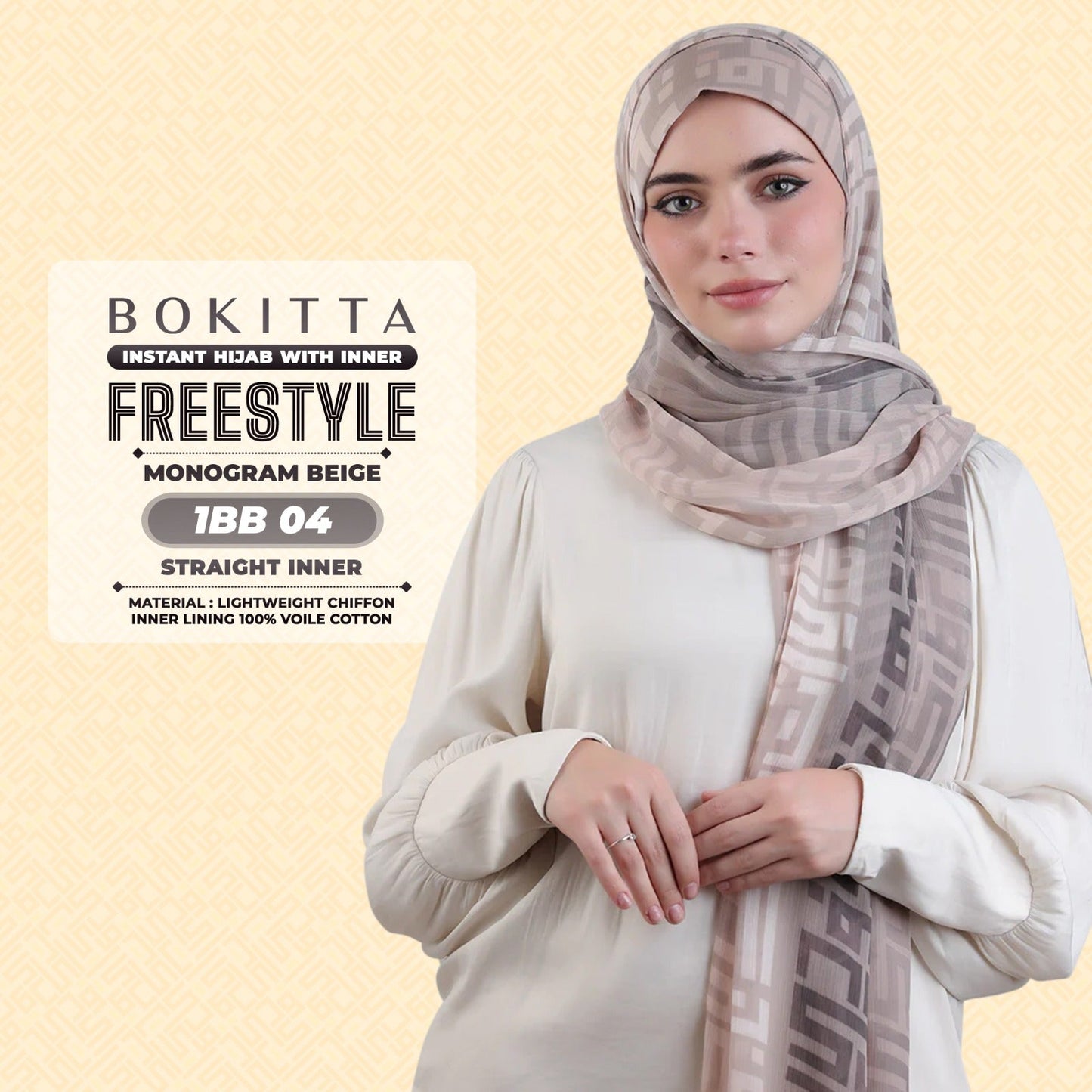 Bokitta Inspired Monogram Freestyle Straight Inner Collection - Free Box (1BB)