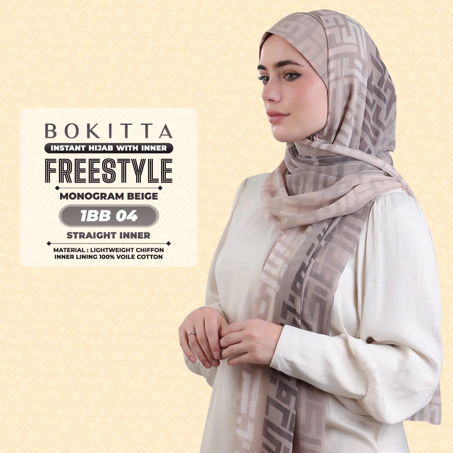 Bokitta Inspired Monogram Freestyle Straight Inner Collection - Free Box (1BB)