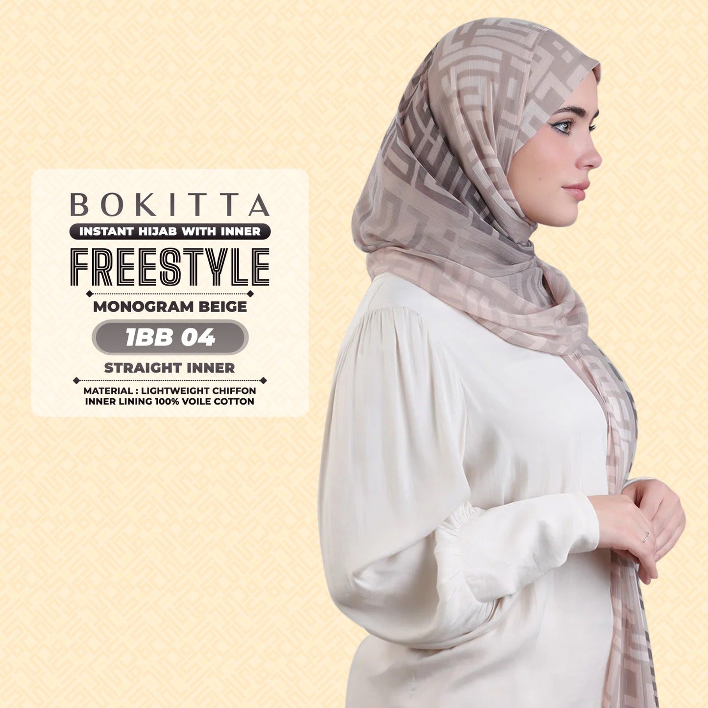 Bokitta Inspired Monogram Freestyle Straight Inner Collection - Free Box (1BB)