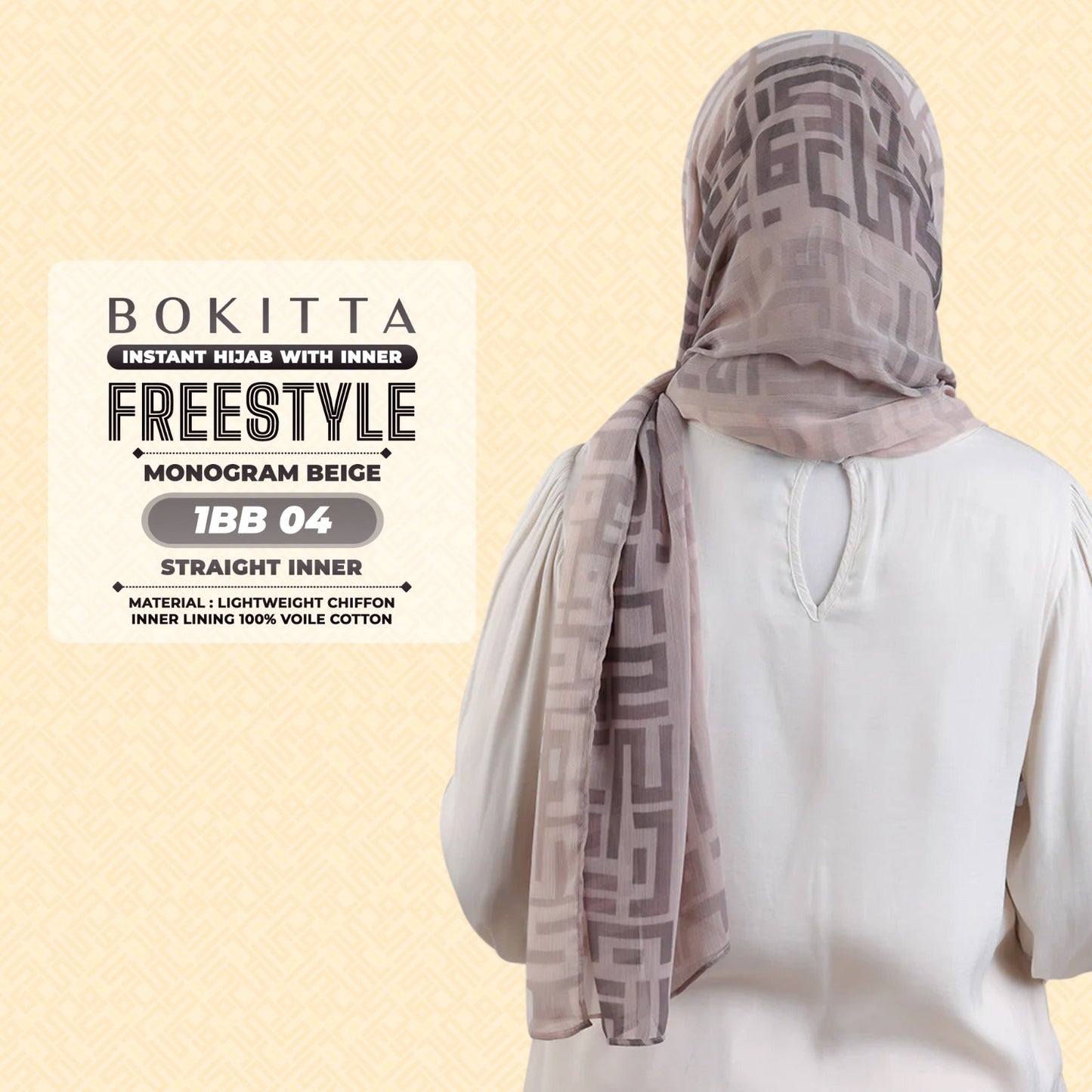 Bokitta Inspired Monogram Freestyle Straight Inner Collection - Free Box (1BB)