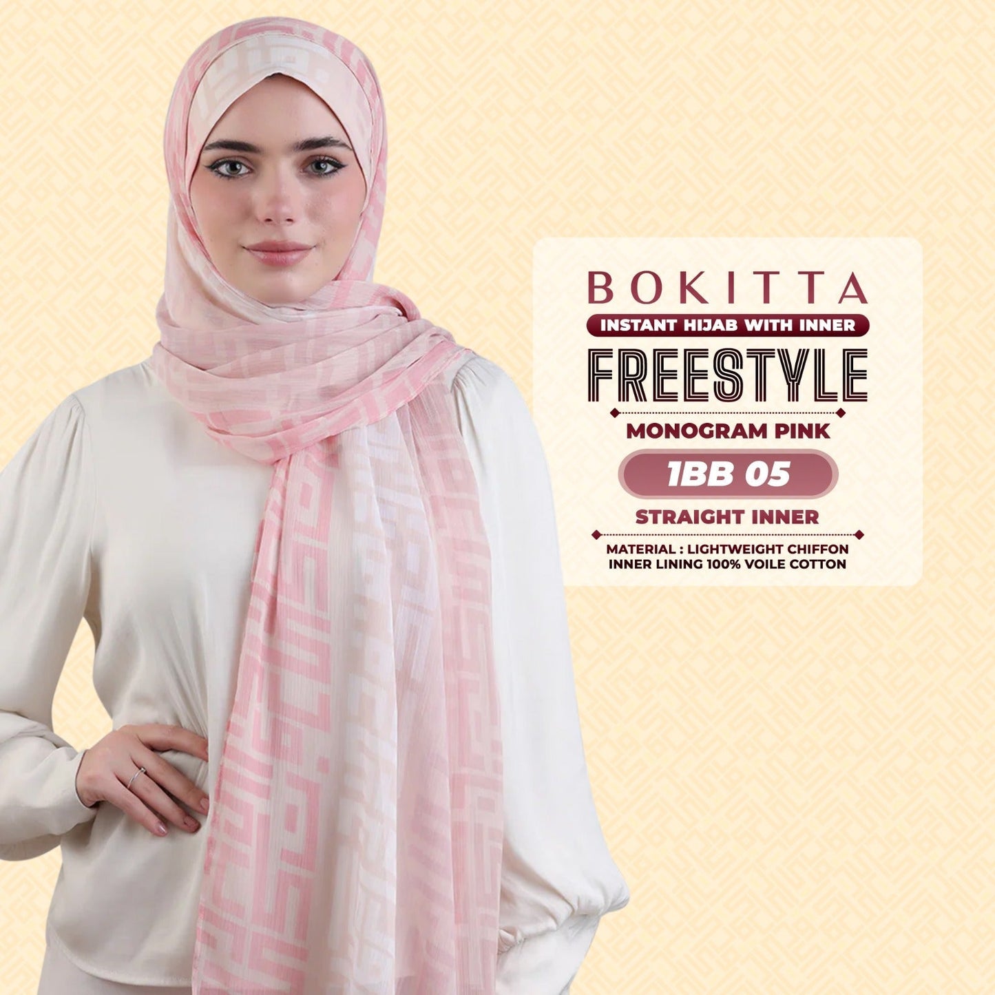 Bokitta Inspired Monogram Freestyle Straight Inner Collection - Free Box (1BB)