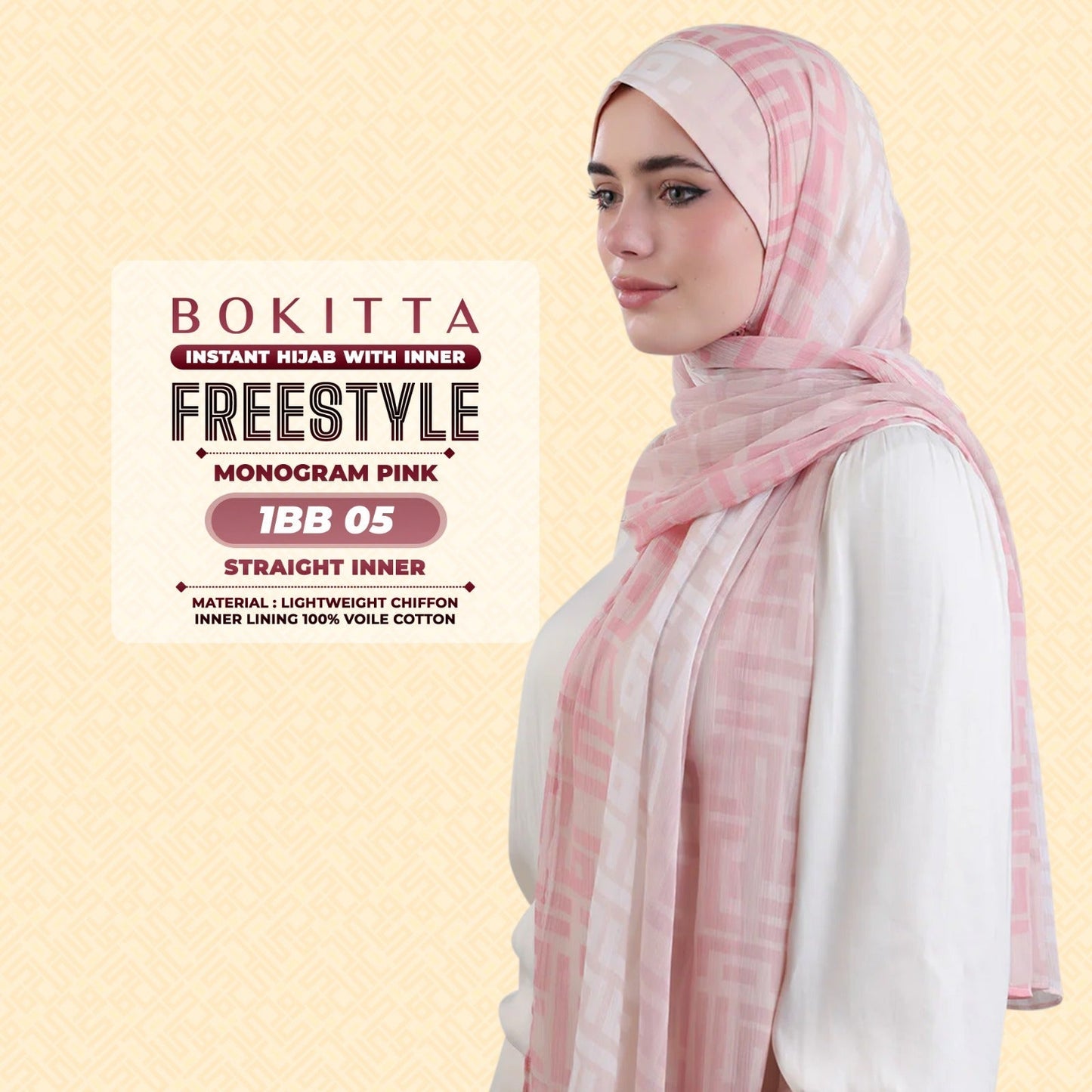 Bokitta Inspired Monogram Freestyle Straight Inner Collection - Free Box (1BB)