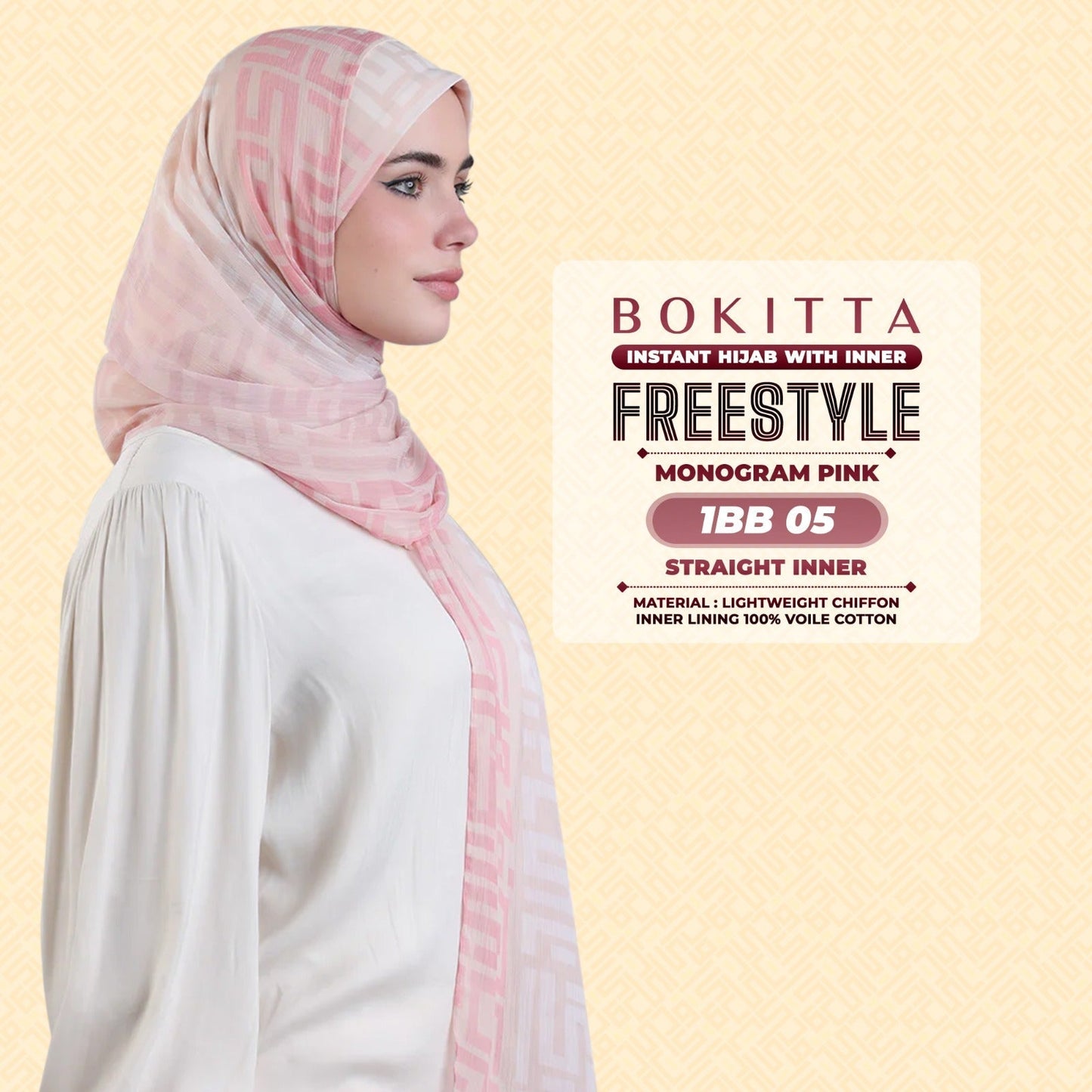 Bokitta Inspired Monogram Freestyle Straight Inner Collection - Free Box (1BB)