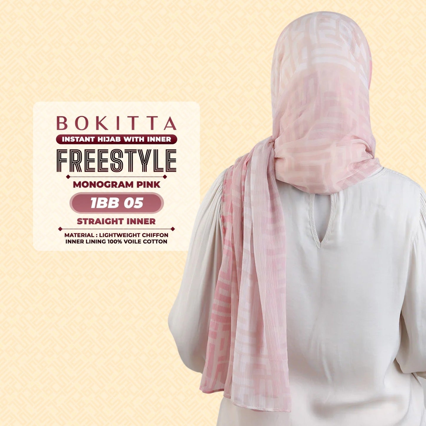 Bokitta Inspired Monogram Freestyle Straight Inner Collection - Free Box (1BB)