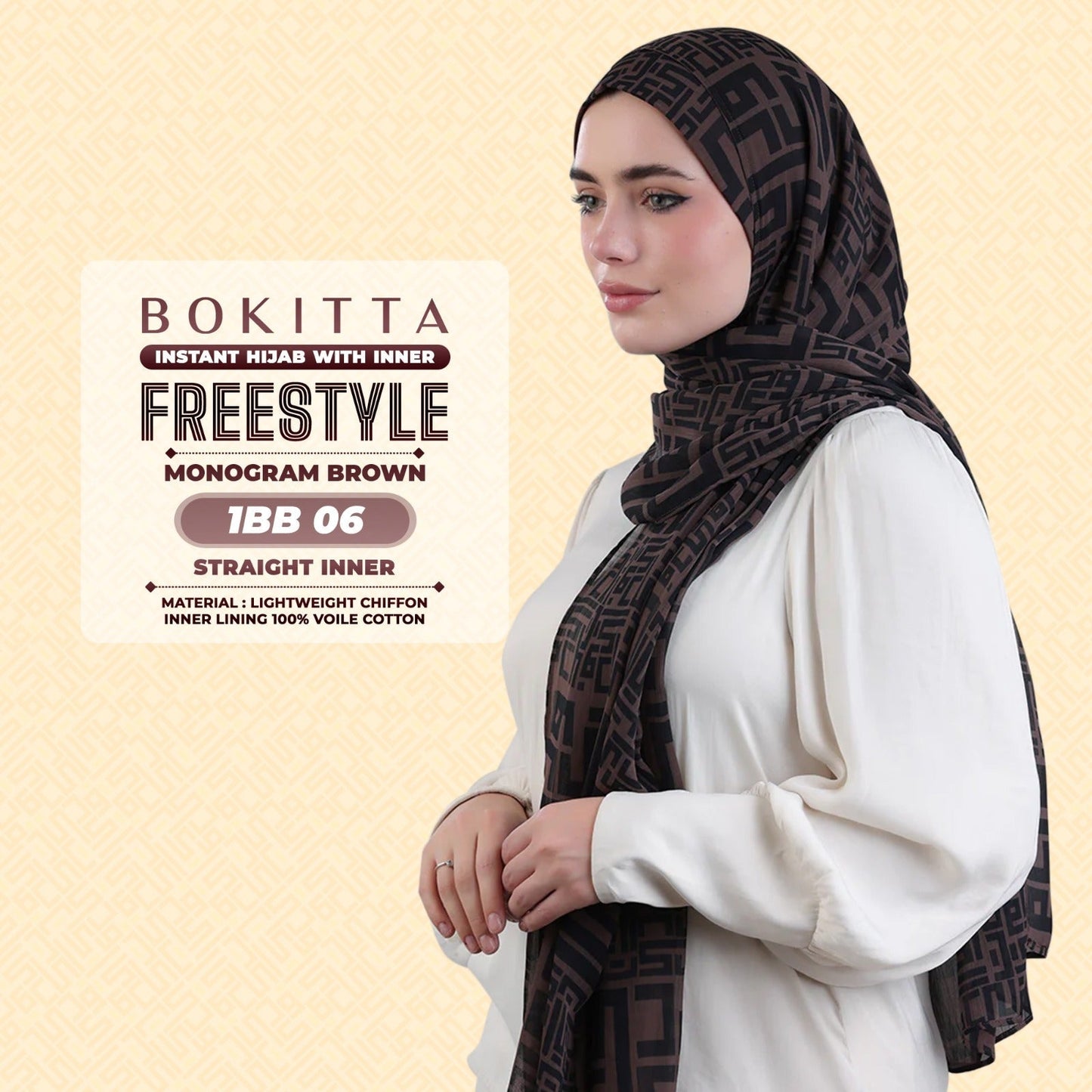 Bokitta Inspired Monogram Freestyle Straight Inner Collection - Free Box (1BB)