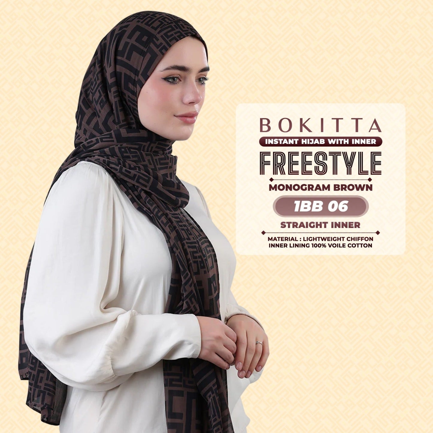 Bokitta Inspired Monogram Freestyle Straight Inner Collection - Free Box (1BB)
