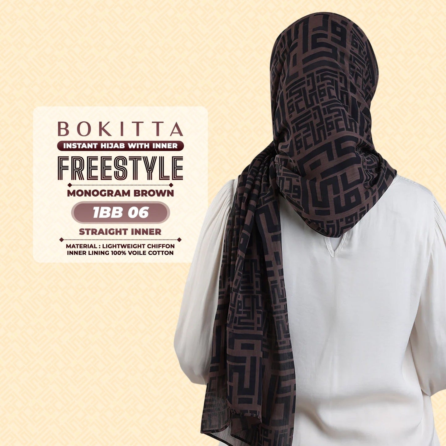 Bokitta Inspired Monogram Freestyle Straight Inner Collection - Free Box (1BB)