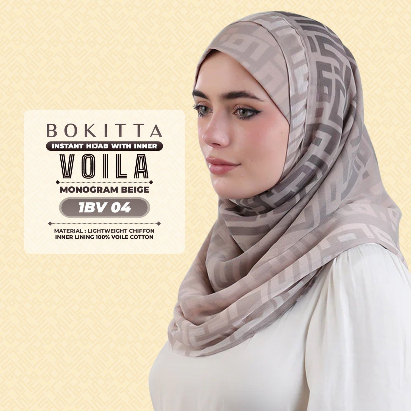 Bokitta Inspired Monogram Voila Printed Collection - Free Box (1BV)