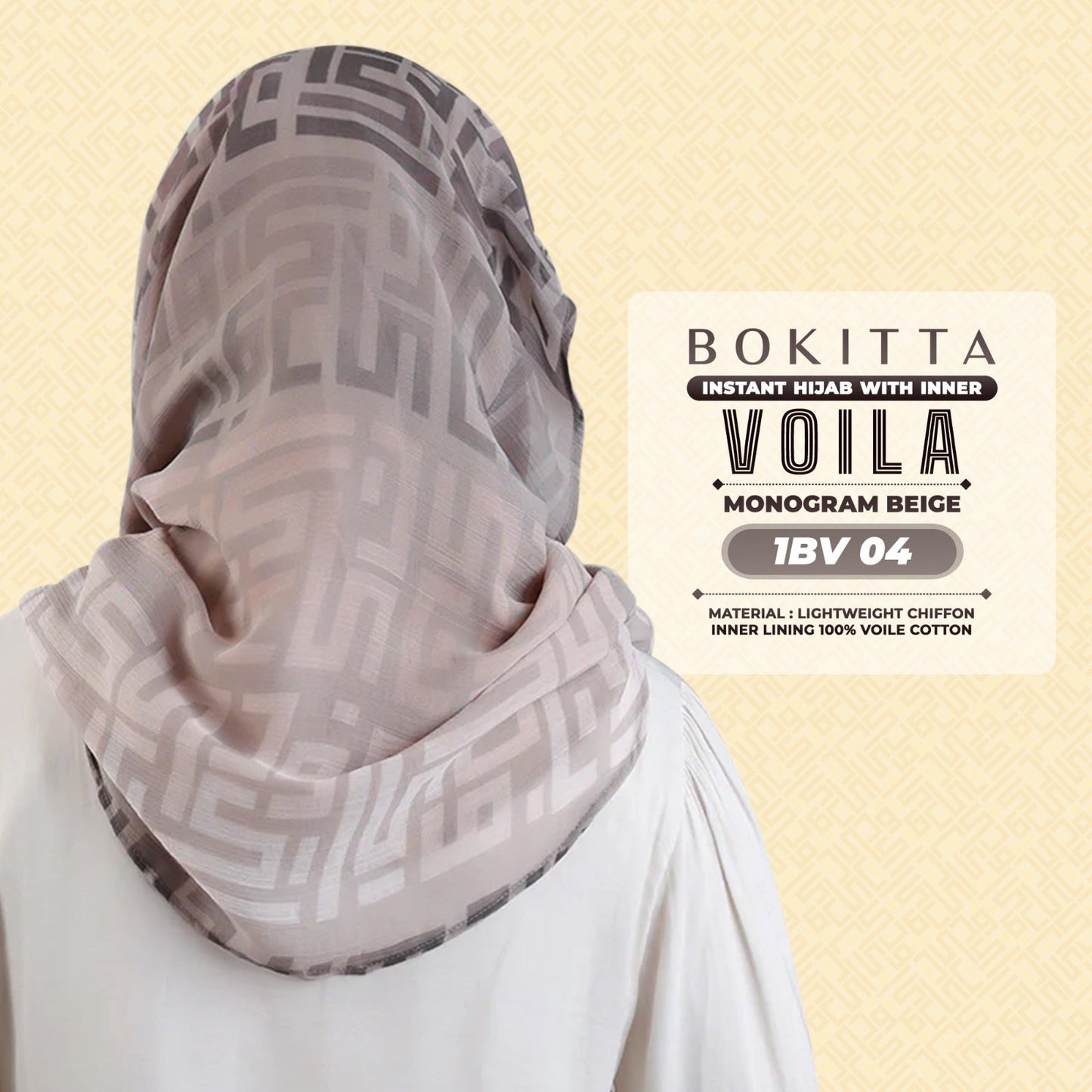 Bokitta Inspired Monogram Voila Printed Collection - Free Box (1BV)