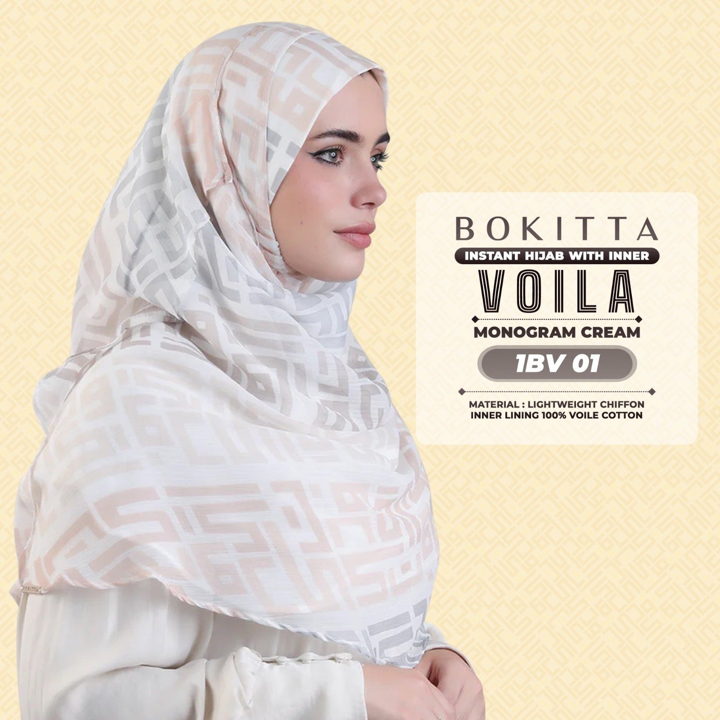 Bokitta Inspired Monogram Voila Printed Collection - Free Box (1BV)
