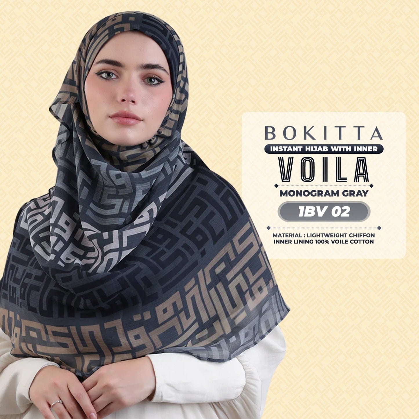 Bokitta Inspired Monogram Voila Printed Collection - Free Box (1BV)