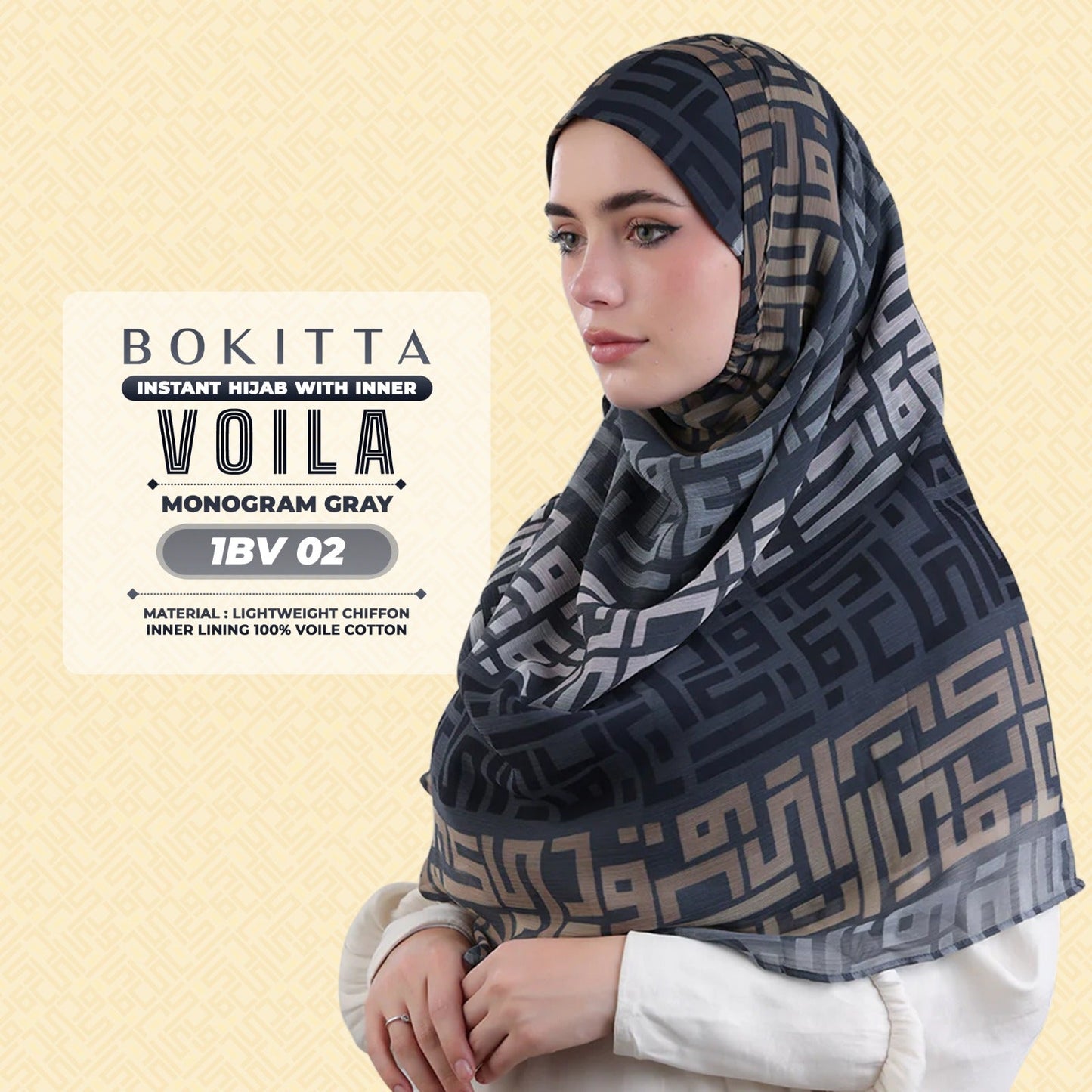 Bokitta Inspired Monogram Voila Printed Collection - Free Box (1BV)