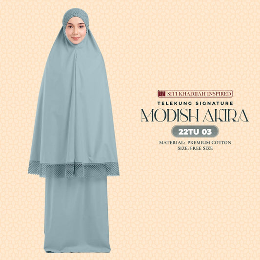 Telekung Siti Khadijah Inspired Modish Akira Collection - Free Woven Bag (22TU)