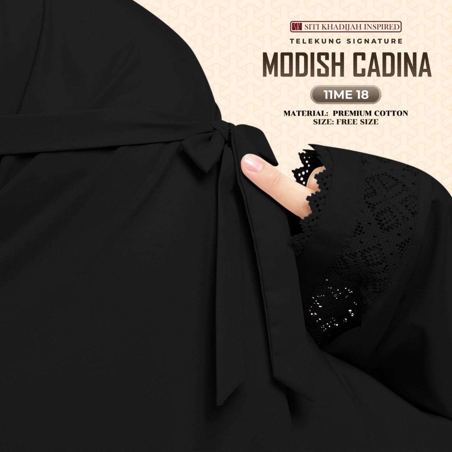 Telekung Siti Khadijah Signature Modish Cadina FREE Woven bag (11ME)