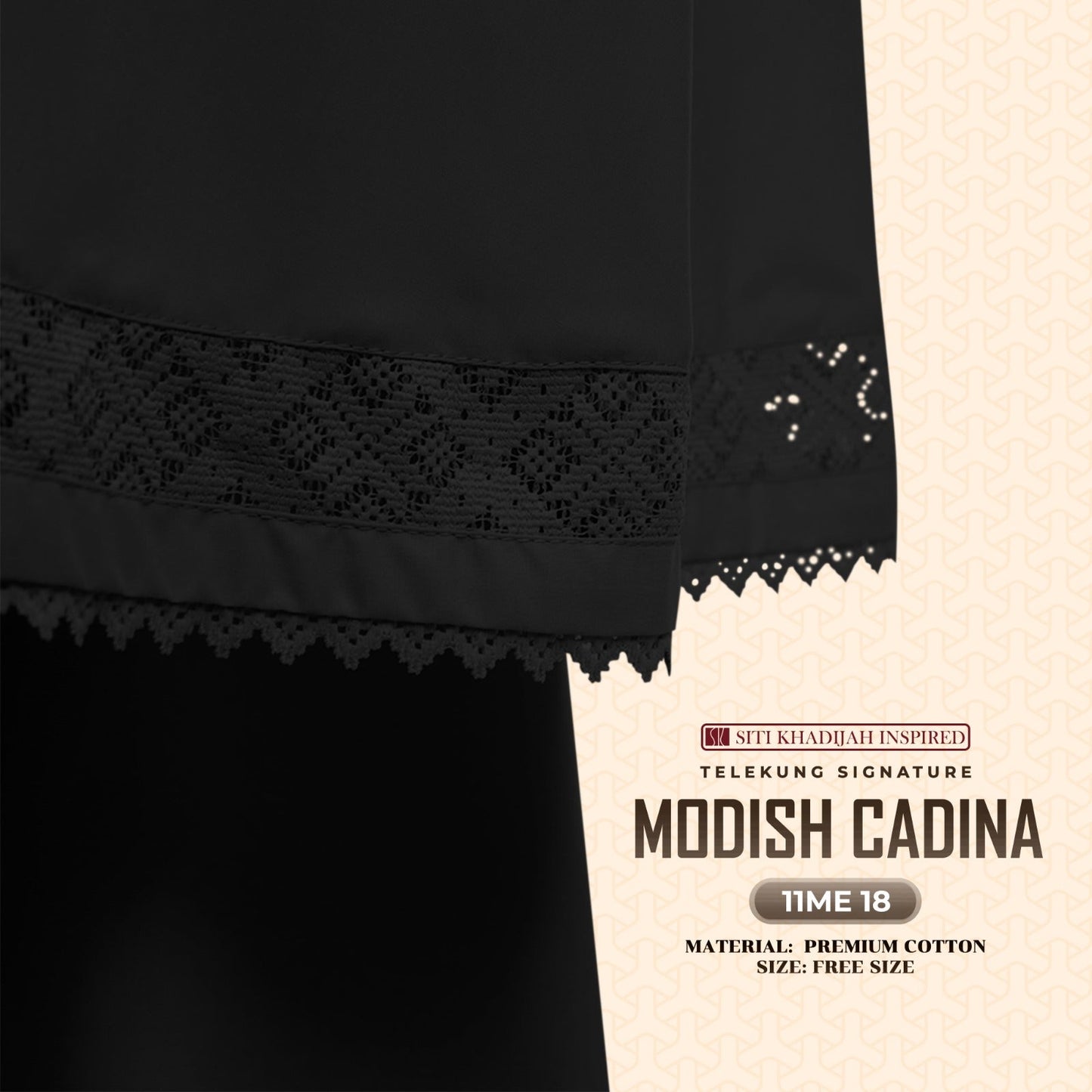 Telekung Siti Khadijah Signature Modish Cadina FREE Woven bag (11ME)