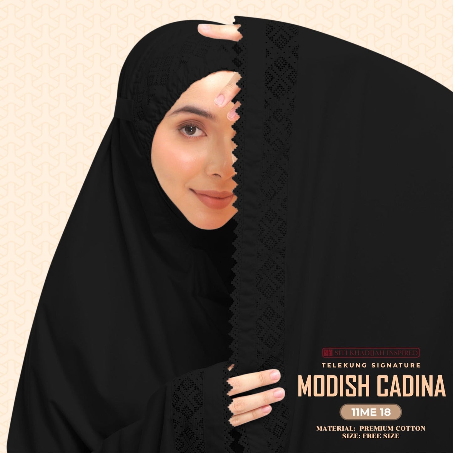 Telekung Siti Khadijah Signature Modish Cadina FREE Woven bag (11ME)