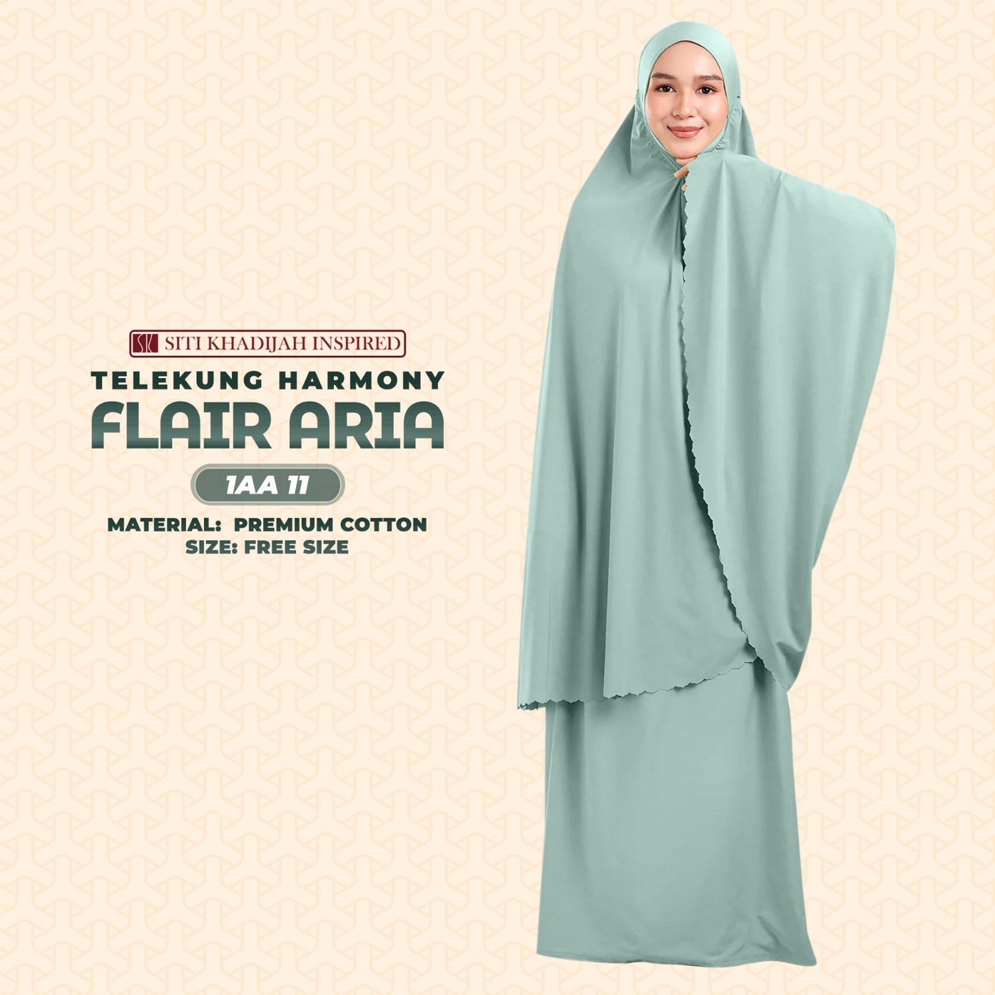 Telekung Siti Khadijah Inspired Harmoni Flair Aria Collection-Free Woven Bag (1AA)