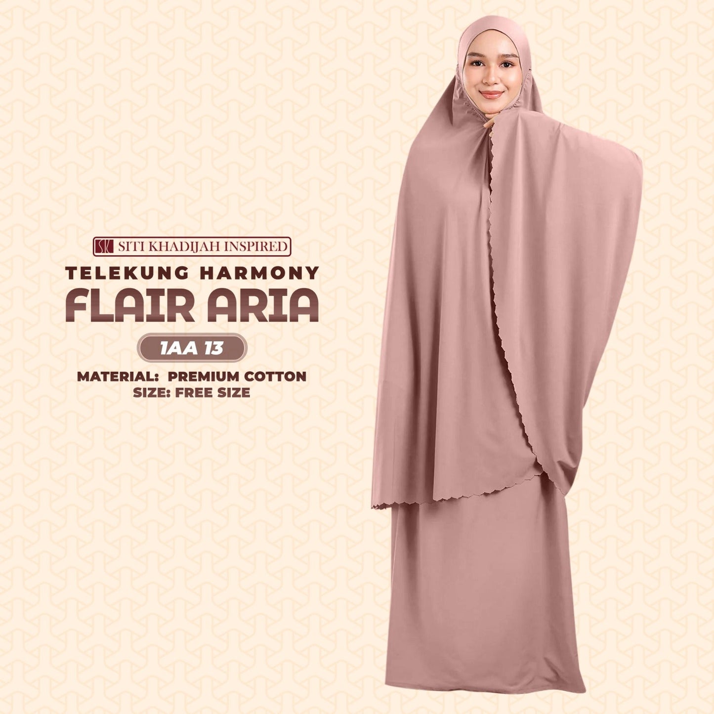Telekung Siti Khadijah Inspired Harmoni Flair Aria Collection-Free Woven Bag (1AA)