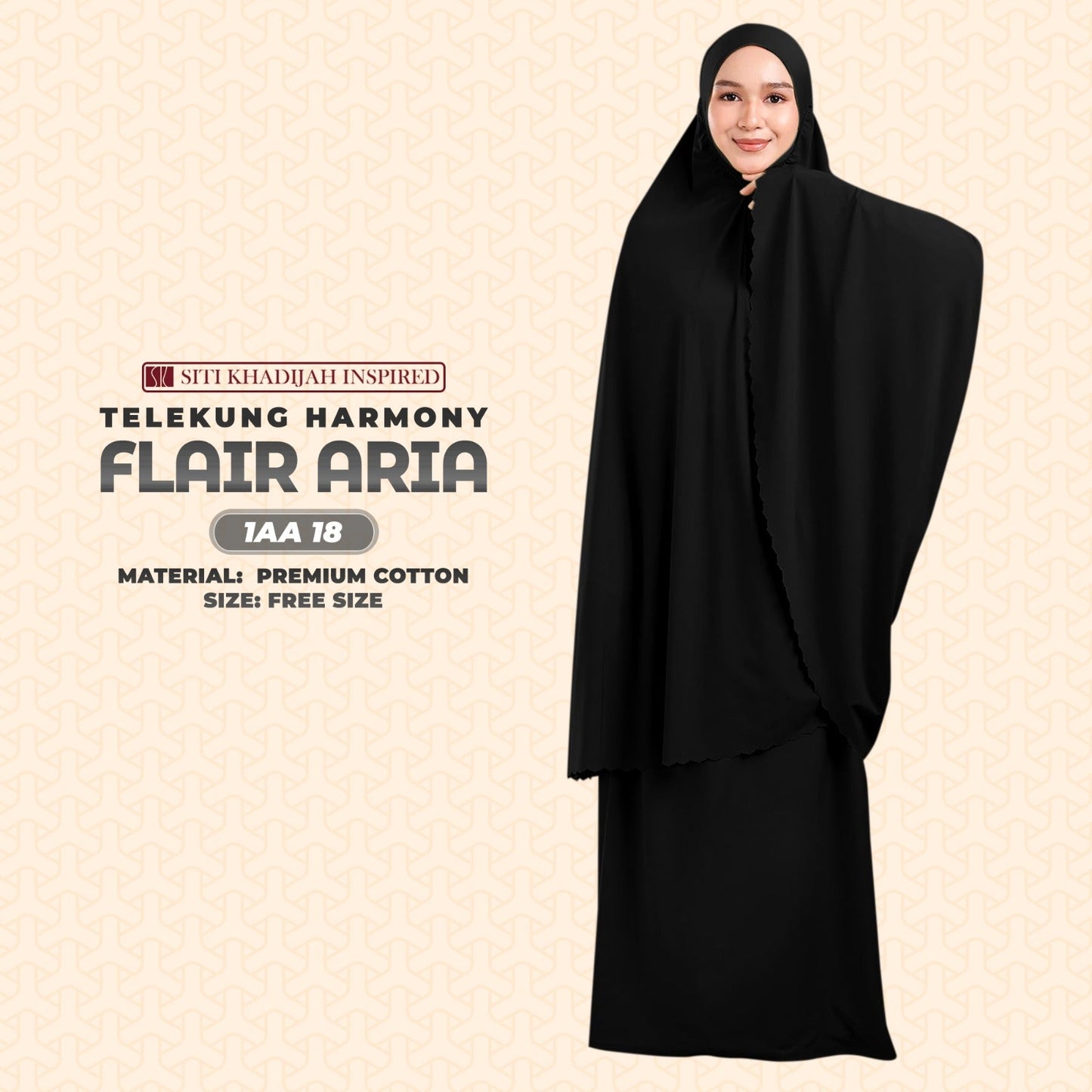 Telekung Siti Khadijah Inspired Harmoni Flair Aria Collection-Free Woven Bag (1AA)